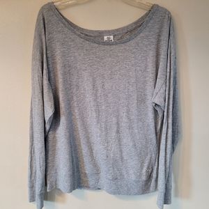 PINK Victoria's Secret Heather Gray Long Sleeve Tee